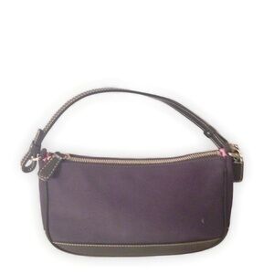 COACH small denim mini bag baguette black purse 7769